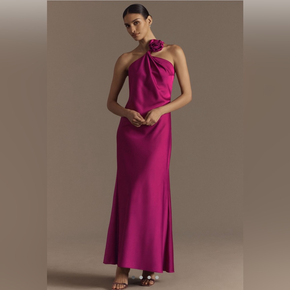 Liv Foster Clara Satin Maxi Dress